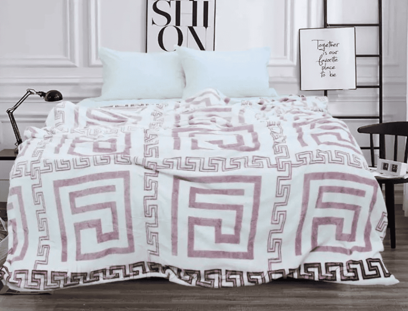 Плед флісовий 200х220 ❤️Греція рожева❤️