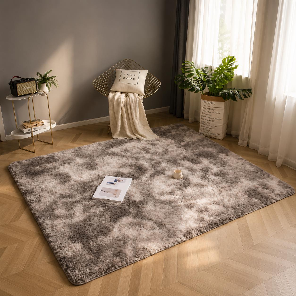 Килимок в кімнату  Colorful Home 200х230см Сірий (в асортименті)