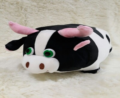 Плед - м'яка іграшка Бичок чорно-білий