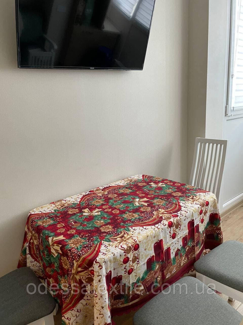 Скатертина "Новий рік" Feliz Navidad прямокутна тканинна-7