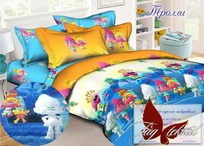 Стеганна покривало-ковдра Тролі