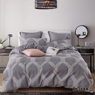 Двоспальне постільна білизна ТЕТ-А-ТЕТ ранфорс (В'язана абстракція)