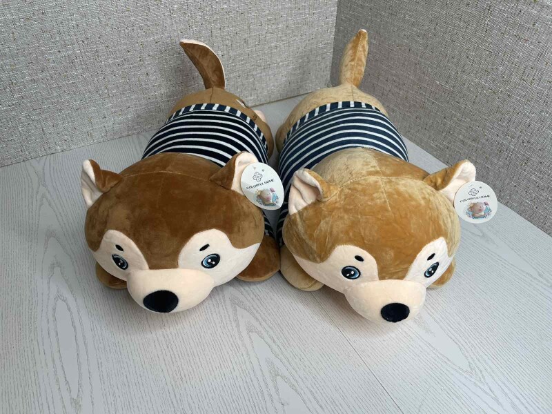 Плед - м'яка іграшка Хаскі в тільнику