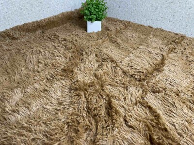 Покривало зі Штучного хутра Ведмедик-Травка "Світло шоколад" Євро