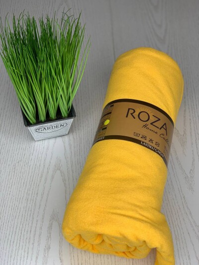 Махровая простынь на резинке Roza 180х200+30 см №033