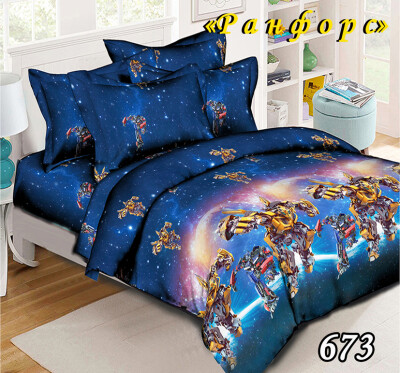 Постільна білизна дитяча Тет-А-Тет Ранфорс "Трансформери" №673