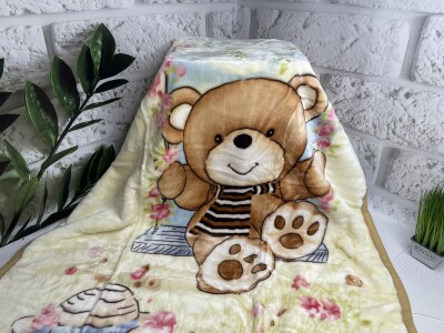 Плед дитячий ELWAY 110х140 (Ведмедик на гойдалці)
