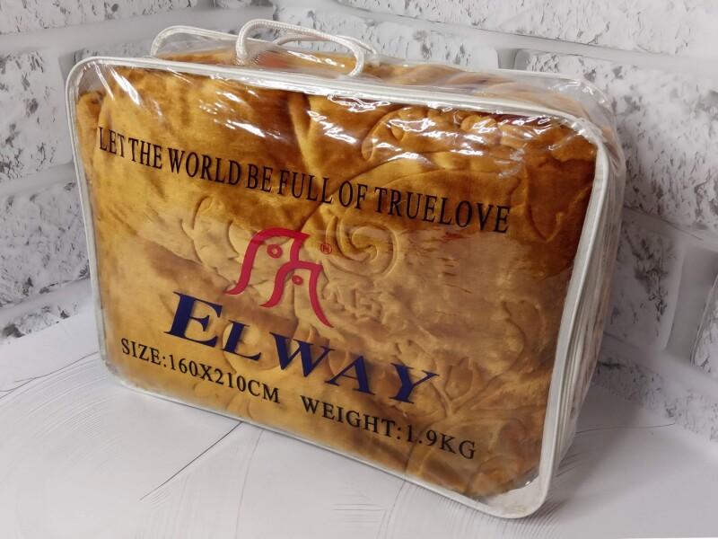 Плед Акриловий тиснений Elway (160x210 см.) "Рудий"