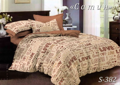 Комплект постільної білизни Тет-А-Тет євро S-382 "Love"