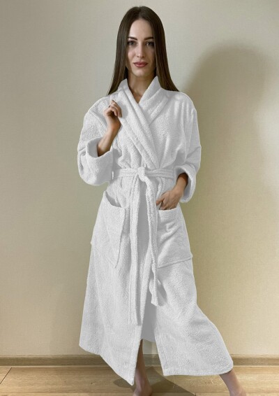 Халат махровий, розмір  XL (54-56). довжина 120 см. "Білий"