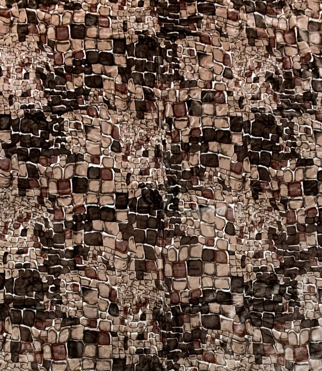 Плед акриловый облегченный True Love Букет (150x200) "Камни коричневые" 