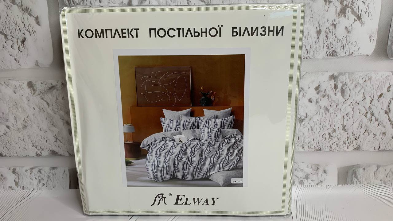 Комплект постельного белья полисатин евро Elway "EW-120"