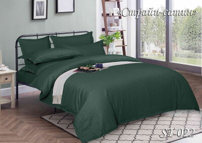 Комплект постільної білизни Тет-А-Тет Євро Страйп-сатин SТр-022 Коробка