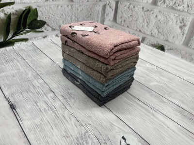 Рушник махровый ,банный Лепестки 70х140 №6414