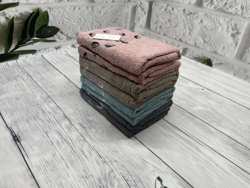 Рушник махровый ,банный Лепестки 70х140 №6414