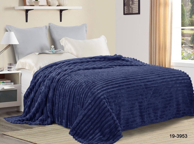 Флісовий плед 220х240 ✨Шарпей синій✨