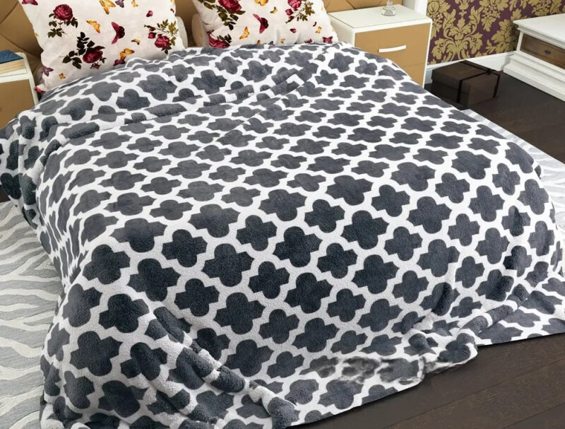 Плед флісовий 200х220 ❤️Буба сіра❤️