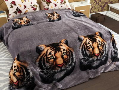 Плед флисовый 200х220 ❤️Тигр❤️