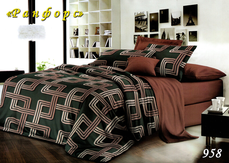 Евро постельное белье ТЕТ-А-ТЕТ 958 ранфорс (Забавная Геометрия)