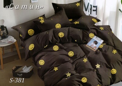 Комплект постельного белья Сатин Тет-А-Тет евро S-381 Смайлик