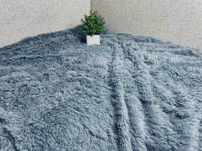 Покривало зі Штучного хутра Ведмедик-Травка "Сірий" Євро