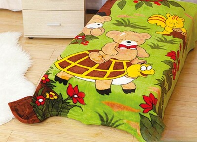 Плед дитячий з мікрофібри "Ведмедики в лісі" (110х140)