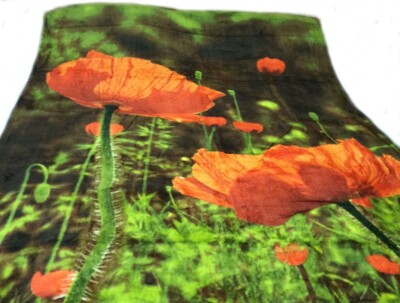 Плед із мікрофібри Elway "Маки 3D"