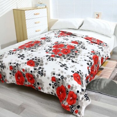 Плед із мікрофібри Elway "Маки червоні"