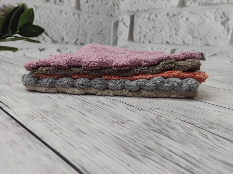 Кухонний рушник флісовий 30х30см "Кубики" 5шт.