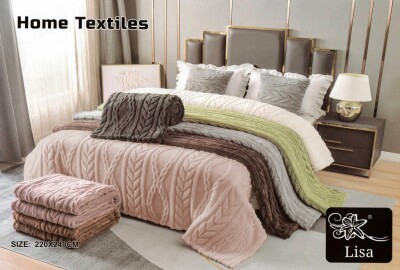 Покривало HOME TEXTILES Косичка 220х240 Фуксія