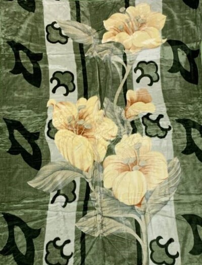 Плед акриловий полегшений True Love Букет (150x200) "Зелена лілія"