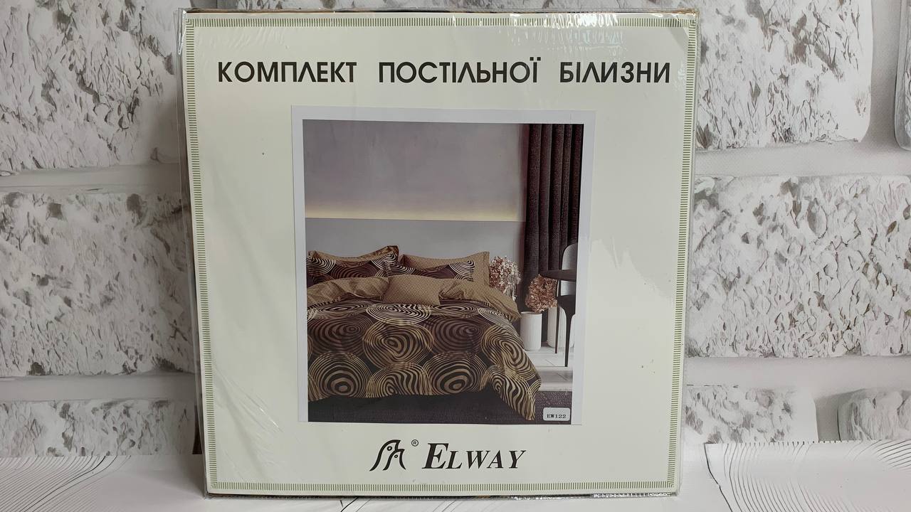Комплект постельного белья полисатин двуспальный Elway "EW-122"