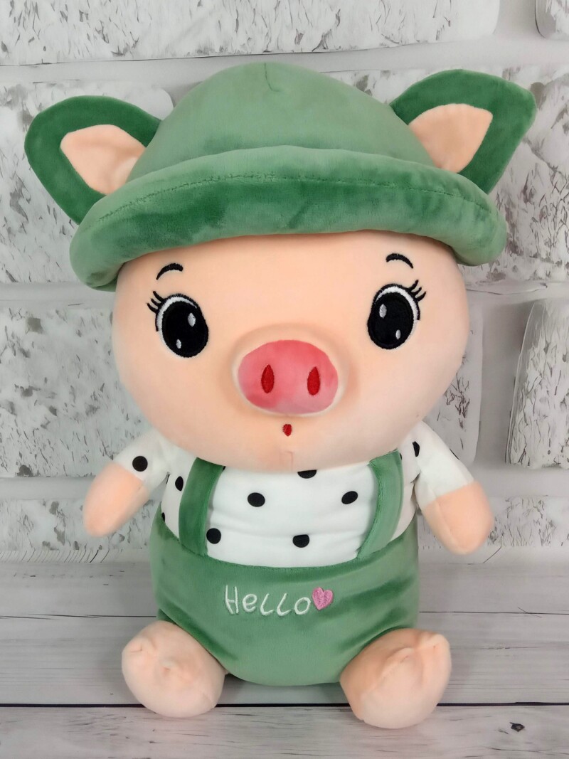 Плед - м'яка іграшка "Свинка у шапці"