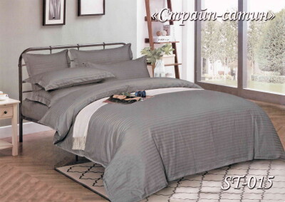 Комплект постільної білизни Тет-А-Тет Євро Страйп-сатин SТр-015 Коробка