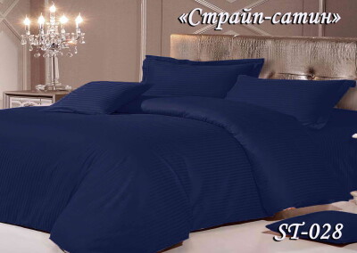 Комплект постільної білизни Тет-А-Тет Євро Страйп-сатин SТр-028 Коробка