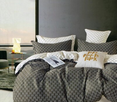 Комплект постільної білизни сатин двоспальний Elway 145 (нав.50/70)