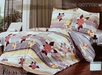 Семейный комплект постельного белья ELWAY 3842 