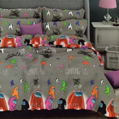 Півторна постільна білизна Тет-А-Тет Бязь "Аманг Ас Сірий"