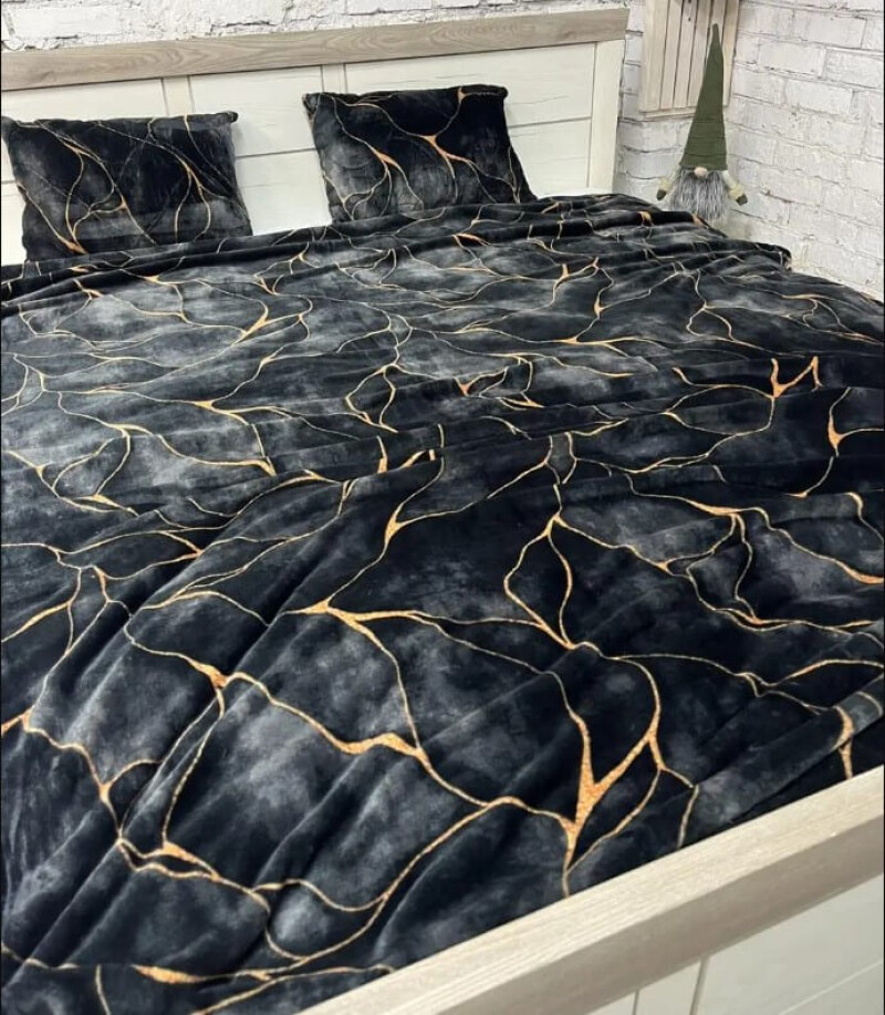 Плед флісовий 200х220 ❤️Мармур❤️