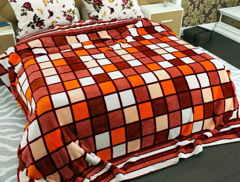 Плед флісовий 200х220 ❤️Мозаїка яскрава❤️