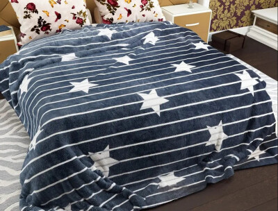 Плед флисовый 200х220 ❤️Звезды полосатые❤️