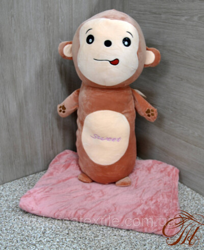 Плед - м'яка іграшка Мавпа