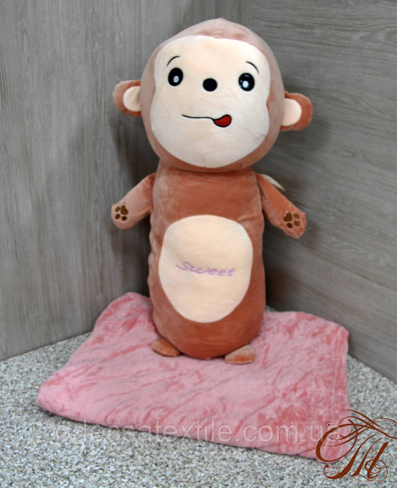 Плед - м'яка іграшка Мавпа