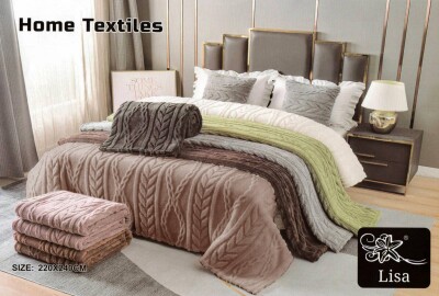 Покривало HOME TEXTILES Косичка 220х240 «Шоколад»