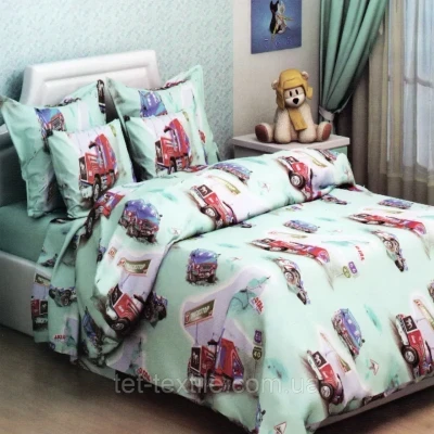 Півторна постільна білизна Тет-А-Тет Бязь (Машинки)