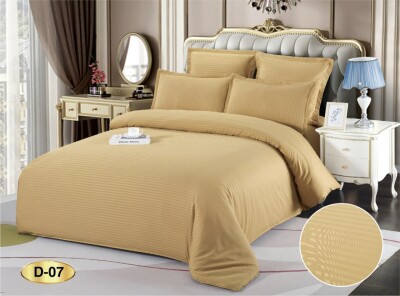 Постельное белье "EAST" Страйп-сатин "Золото" евро