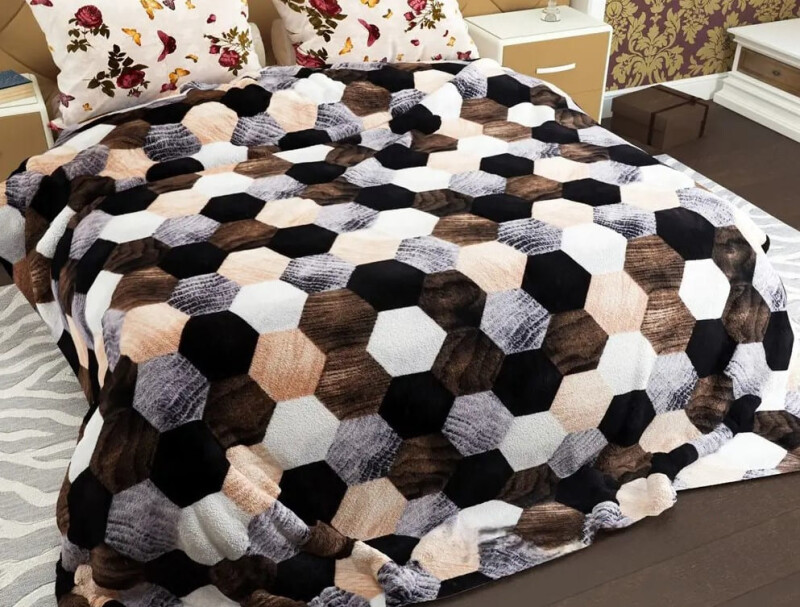 Флісовий плед 220х240 ✨Соті коричневі✨