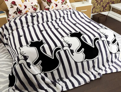 Плед флісовий 200х220 ❤️Кошенята смугасті❤️