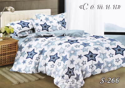 Комплект постільної білизни Тет-А-Тет євро S-266 Зірка на Білому