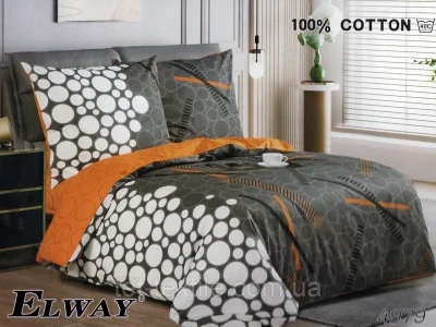 Комплект постільної білизни сатин полуторний Elway 4979 (нав.50/70)